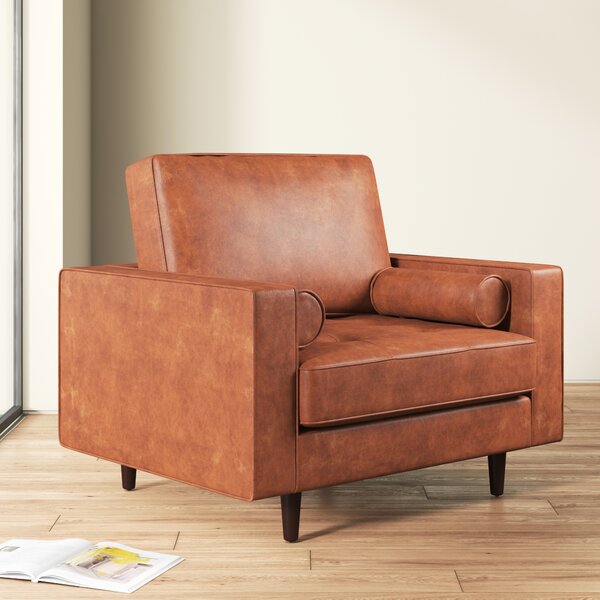Modern & Contemporary Caramel Leather Chair AllModern